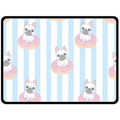 French-bulldog-dog-seamless-pattern Fleece Blanket (large) 