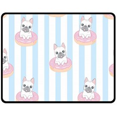 French-bulldog-dog-seamless-pattern Fleece Blanket (medium) 