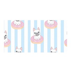 French-bulldog-dog-seamless-pattern Satin Wrap 35  X 70 