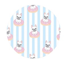 French-bulldog-dog-seamless-pattern Mini Round Pill Box (pack Of 5)