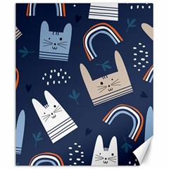 Colorful-cute-cats-seamless-pattern Canvas 20  X 24 