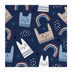 Colorful-cute-cats-seamless-pattern Medium Glasses Cloth (2 Sides)