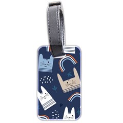 Colorful-cute-cats-seamless-pattern Luggage Tag (two Sides)