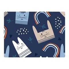 Colorful-cute-cats-seamless-pattern Double Sided Flano Blanket (mini) 