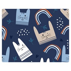 Colorful-cute-cats-seamless-pattern Double Sided Flano Blanket (medium) 