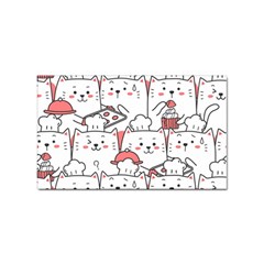 Cute-cat-chef-cooking-seamless-pattern-cartoon Sticker (rectangular) by Jancukart