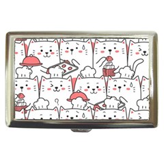 Cute-cat-chef-cooking-seamless-pattern-cartoon Cigarette Money Case