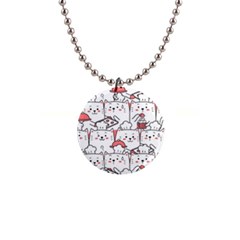 Cute-cat-chef-cooking-seamless-pattern-cartoon 1  Button Necklace