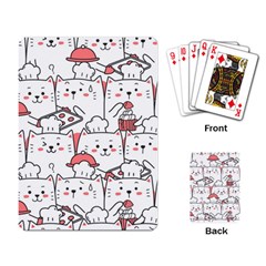 Cute-cat-chef-cooking-seamless-pattern-cartoon Playing Cards Single Design (rectangle)