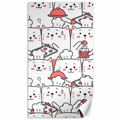 Cute-cat-chef-cooking-seamless-pattern-cartoon Canvas 40  X 72 