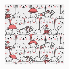 Cute-cat-chef-cooking-seamless-pattern-cartoon Medium Glasses Cloth