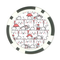 Cute-cat-chef-cooking-seamless-pattern-cartoon Poker Chip Card Guard