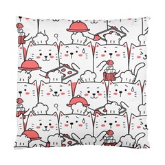 Cute-cat-chef-cooking-seamless-pattern-cartoon Standard Cushion Case (one Side) by Jancukart