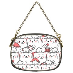 Cute-cat-chef-cooking-seamless-pattern-cartoon Chain Purse (two Sides)