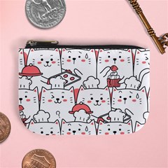 Cute-cat-chef-cooking-seamless-pattern-cartoon Mini Coin Purse