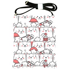 Cute-cat-chef-cooking-seamless-pattern-cartoon Shoulder Sling Bag