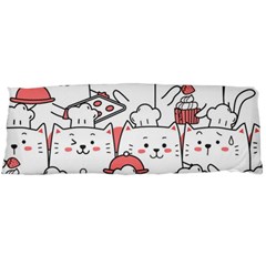 Cute-cat-chef-cooking-seamless-pattern-cartoon Body Pillow Case (dakimakura)