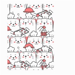 Cute-cat-chef-cooking-seamless-pattern-cartoon Large Garden Flag (two Sides)