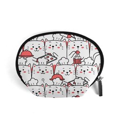 Cute-cat-chef-cooking-seamless-pattern-cartoon Accessory Pouch (small) by Jancukart