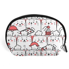 Cute-cat-chef-cooking-seamless-pattern-cartoon Accessory Pouch (large)