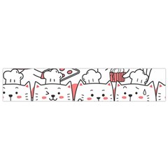 Cute-cat-chef-cooking-seamless-pattern-cartoon Small Flano Scarf