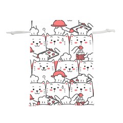 Cute-cat-chef-cooking-seamless-pattern-cartoon Lightweight Drawstring Pouch (l)