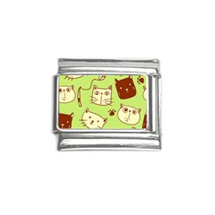 Cute-hand-drawn-cat-seamless-pattern Italian Charm (9mm)