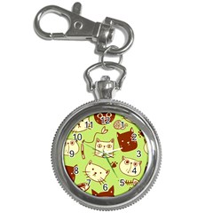 Cute-hand-drawn-cat-seamless-pattern Key Chain Watches