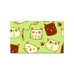 Cute-hand-drawn-cat-seamless-pattern Sticker Rectangular (10 Pack)