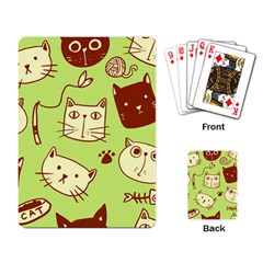 Cute-hand-drawn-cat-seamless-pattern Playing Cards Single Design (rectangle)