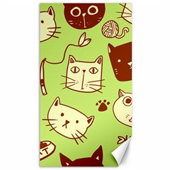 Cute-hand-drawn-cat-seamless-pattern Canvas 40  X 72 