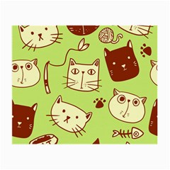 Cute-hand-drawn-cat-seamless-pattern Small Glasses Cloth (2 Sides) by Jancukart