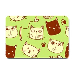 Cute-hand-drawn-cat-seamless-pattern Small Doormat