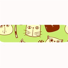 Cute-hand-drawn-cat-seamless-pattern Large Bar Mat