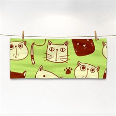 Cute-hand-drawn-cat-seamless-pattern Hand Towel