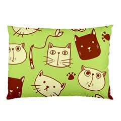 Cute-hand-drawn-cat-seamless-pattern Pillow Case