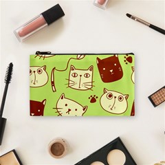 Cute-hand-drawn-cat-seamless-pattern Cosmetic Bag (small)