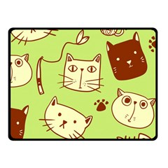 Cute-hand-drawn-cat-seamless-pattern Fleece Blanket (small)