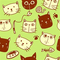 Cute-hand-drawn-cat-seamless-pattern Play Mat (square)