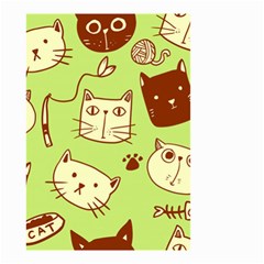 Cute-hand-drawn-cat-seamless-pattern Small Garden Flag (two Sides)