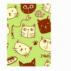 Cute-hand-drawn-cat-seamless-pattern Large Garden Flag (two Sides)