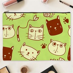 Cute-hand-drawn-cat-seamless-pattern Cosmetic Bag (xxxl)