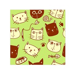 Cute-hand-drawn-cat-seamless-pattern Square Satin Scarf (30  X 30 )