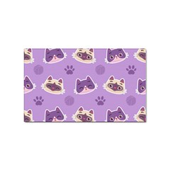 Cute-colorful-cat-kitten-with-paw-yarn-ball-seamless-pattern Sticker Rectangular (10 Pack)