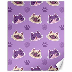 Cute-colorful-cat-kitten-with-paw-yarn-ball-seamless-pattern Canvas 16  X 20 