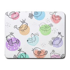 Cartoon-bird-cute-doodle-bird Small Mousepad by Jancukart