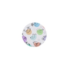 Cartoon-bird-cute-doodle-bird 1  Mini Buttons