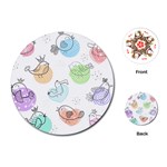 Cartoon-bird-cute-doodle-bird Playing Cards Single Design (Round) Front