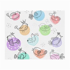 Cartoon-bird-cute-doodle-bird Small Glasses Cloth (2 Sides)