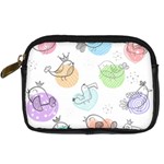 Cartoon-bird-cute-doodle-bird Digital Camera Leather Case Front